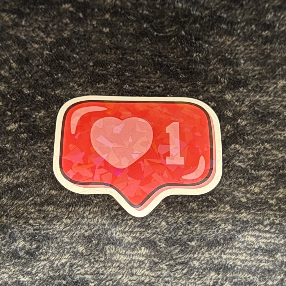 10/$10 - Holographic Heart Speech Bubble Sticker